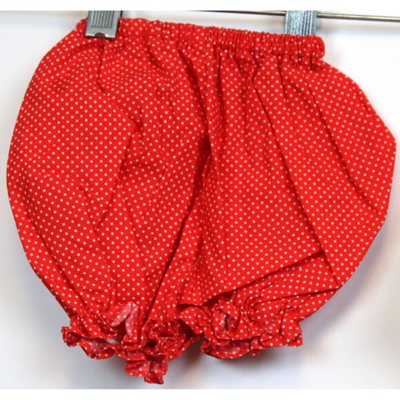 Vtg 90s Nannette Floral Baby Dress Bloomers Diaper Cover Red Dots Spring Summer - Picture 4 of 12